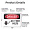 Signmission 277 480 Volts Danger Sign, Plastic, 10in W x 7in L, 2PK OS-2PACK-DS-P-710-L-1010 - alternate 6
